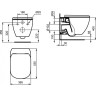 Подвесной унитаз IDEAL STANDARD Tesi T355101